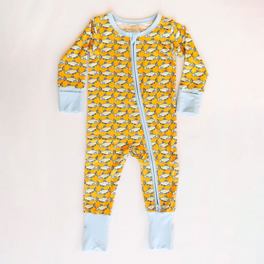 Zipper Romper- Amalfi Fish