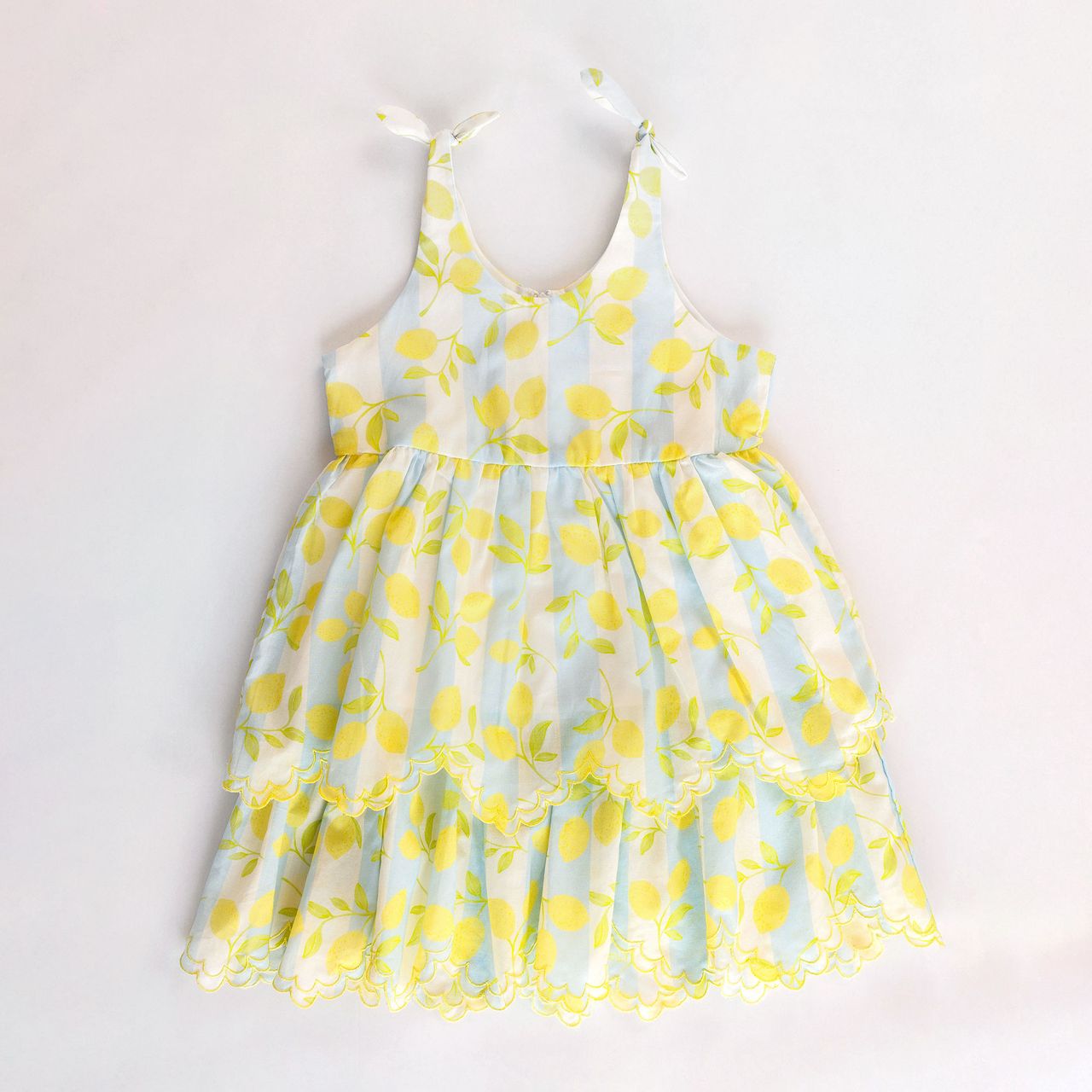Finley Dress- Lemons Blue
