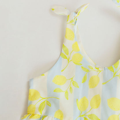 Finley Dress- Lemons Blue
