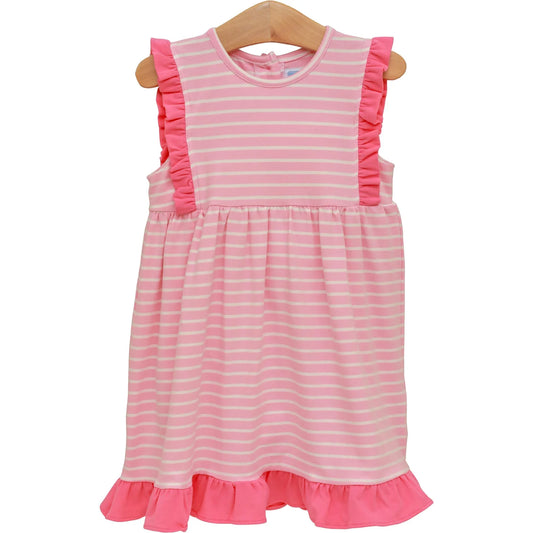 Josie Dress- Light Pink Stripe