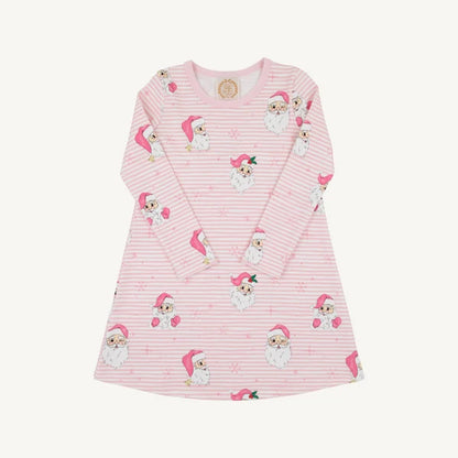 Long Sleeve Polly Play Dress - Dear Santa