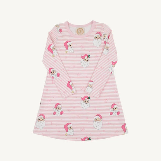 Long Sleeve Polly Play Dress - Dear Santa