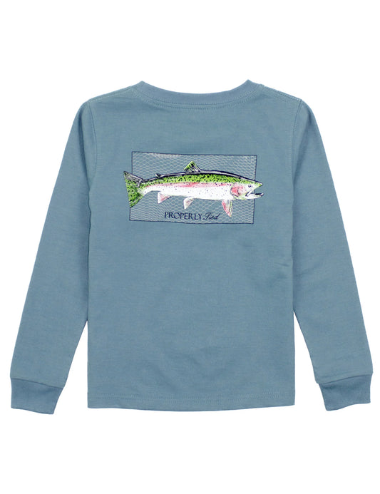 Baby Rainbow Trout LS Steel Blue
