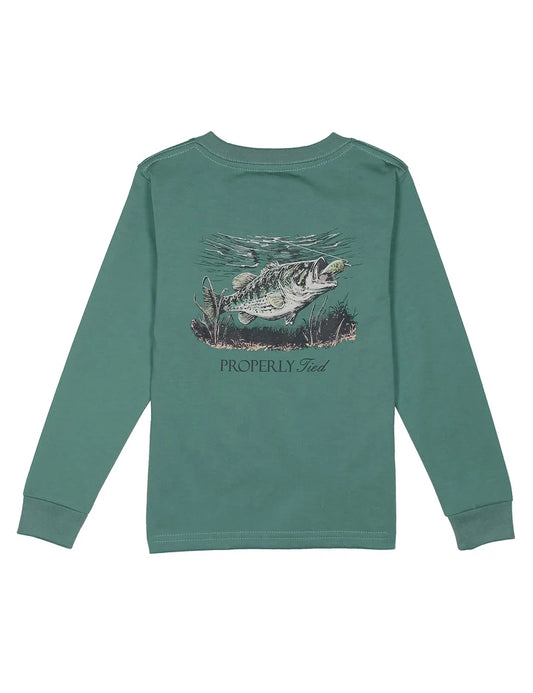 Baby Set The Hook LS Marine Green