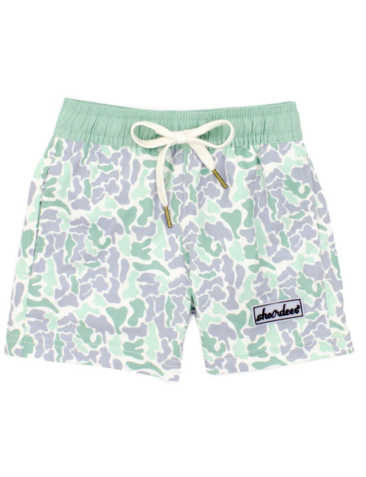 Boys Shordees Swim Trunk Sage Camo