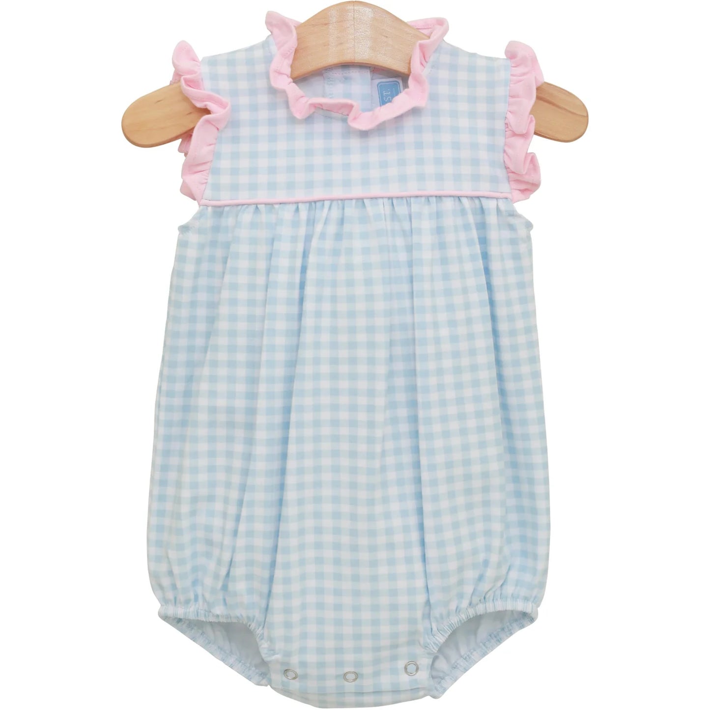 Meredith Bubble- Light Blue Gingham/Light Pink