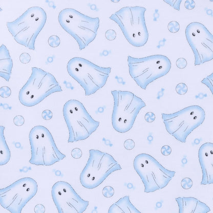 My Little Boo Print Footie - Light Blue