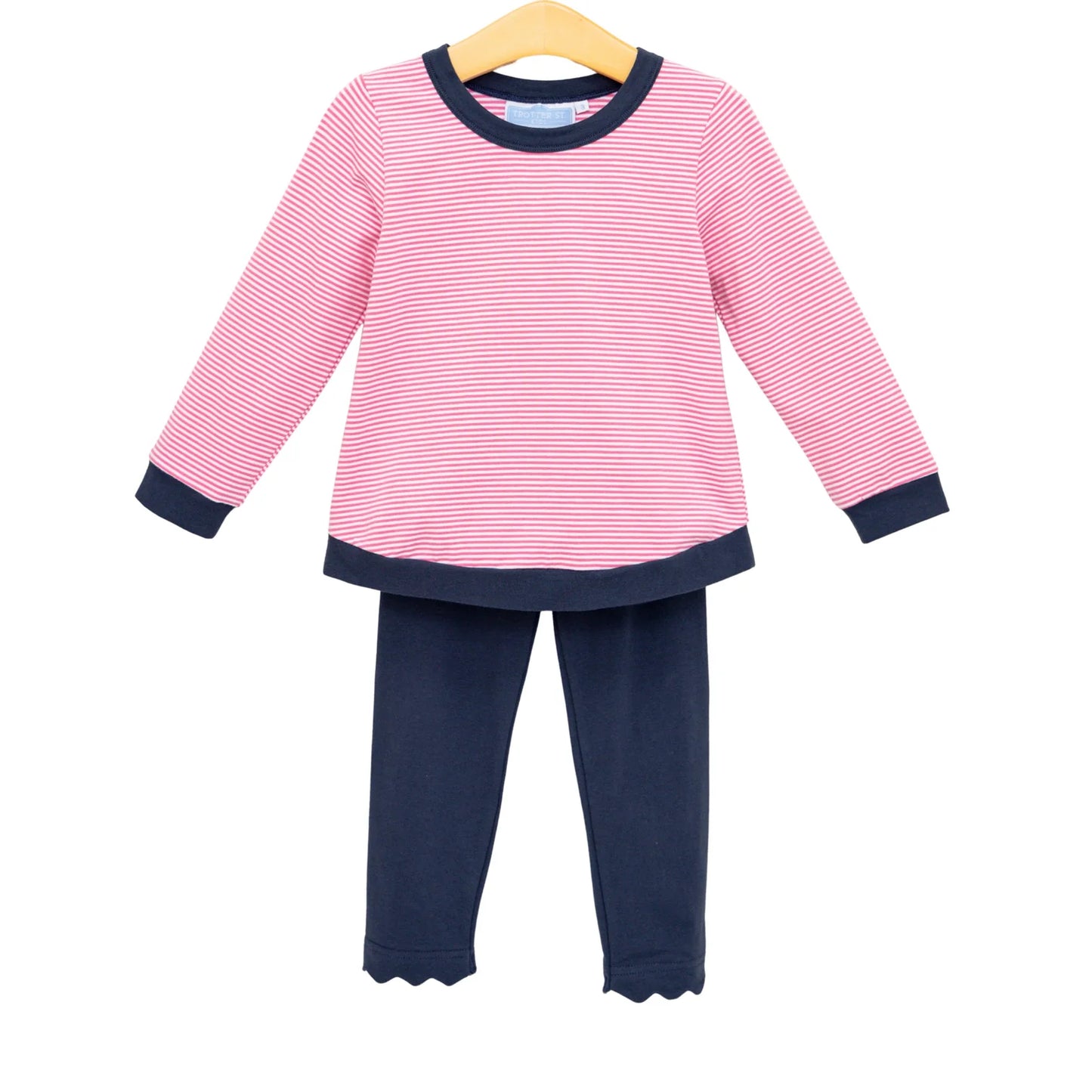Reagan Pant Set- Pink Stripe