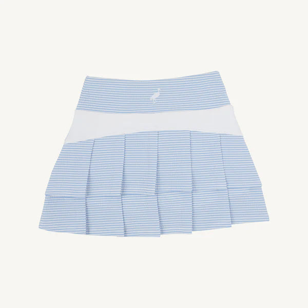 Prepletic™ Cindy Skort- Beale Street Blue Seersucker with Worth Avenue White