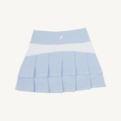Prepletic™ Cindy Skort- Beale Street Blue Seersucker with Worth Avenue White