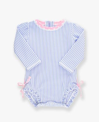 Seersucker Long Sleeve One Piece Rash Guard