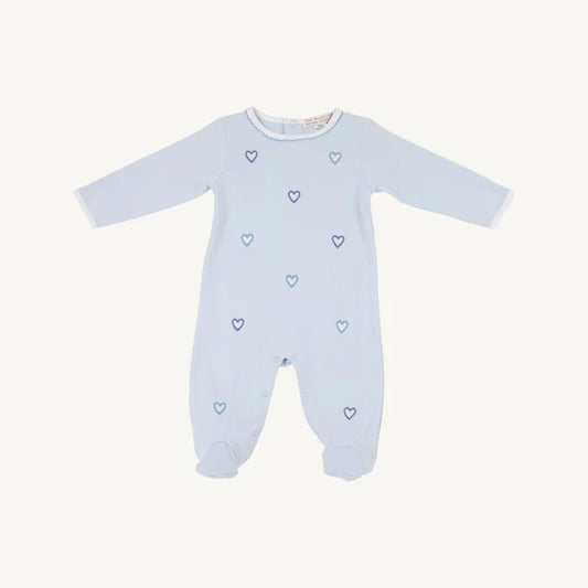 Rock Me Romper- Buckhead Blue with Hearts