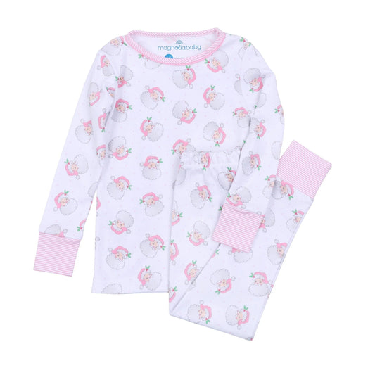 Santa Baby Long Pajamas - Pink