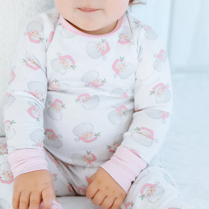 Santa Baby Long Pajamas - Pink