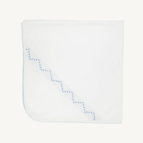 Sweetly Smocked Blessing Blanket- Buckhead Blue