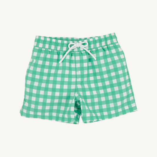 Tortola Trunks - Gibson Island Green Gingham