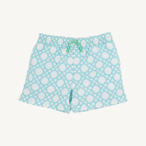Tortola Trunks- Catamaran Cane with Grace Bay Green