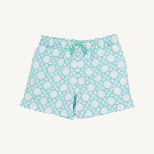 Tortola Trunks- Catamaran Cane with Grace Bay Green