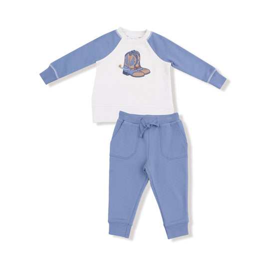 Country Calico - Raglan Sweatshirt And Jogger French Terry Set