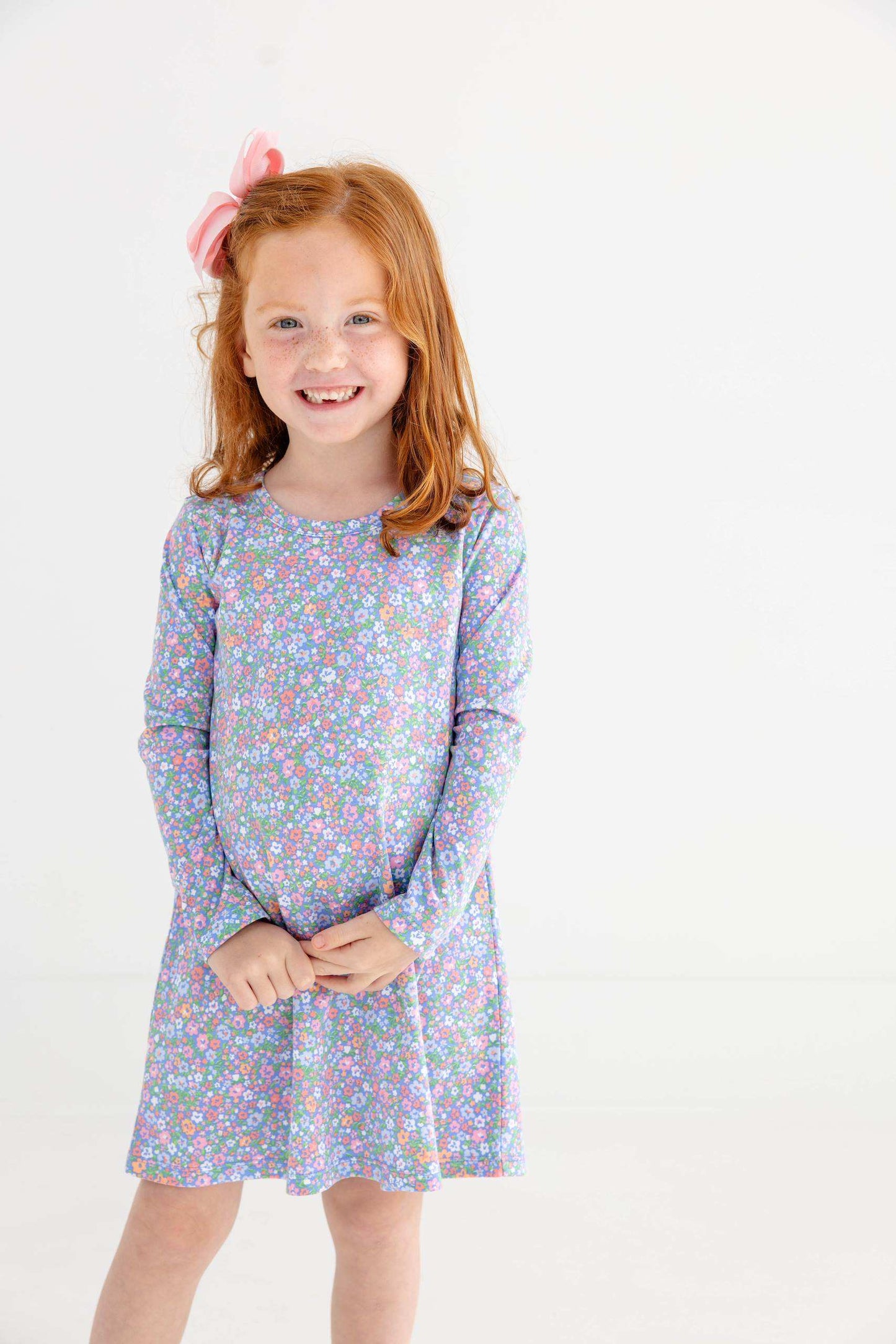 Long Sleeve Polly Play Dress- Mountain Brook Mini Floral